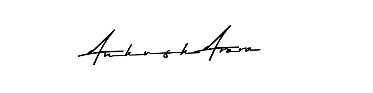 How to make Ankush Arora name signature. Use Asem Kandis PERSONAL USE style for creating short signs online. This is the latest handwritten sign. Ankush Arora signature style 9 images and pictures png