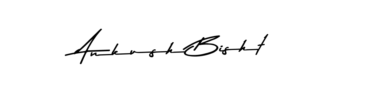 How to make Ankush Bisht name signature. Use Asem Kandis PERSONAL USE style for creating short signs online. This is the latest handwritten sign. Ankush Bisht signature style 9 images and pictures png