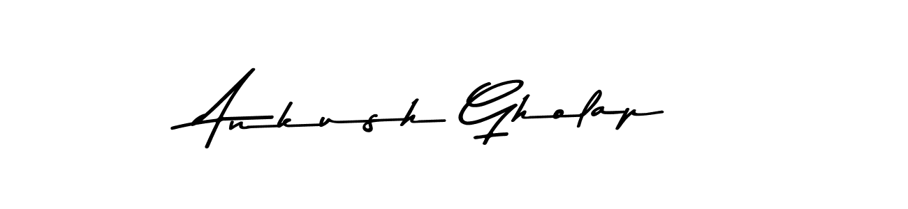 Create a beautiful signature design for name Ankush Gholap. With this signature (Asem Kandis PERSONAL USE) fonts, you can make a handwritten signature for free. Ankush Gholap signature style 9 images and pictures png