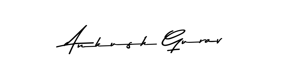 How to make Ankush Gurav name signature. Use Asem Kandis PERSONAL USE style for creating short signs online. This is the latest handwritten sign. Ankush Gurav signature style 9 images and pictures png