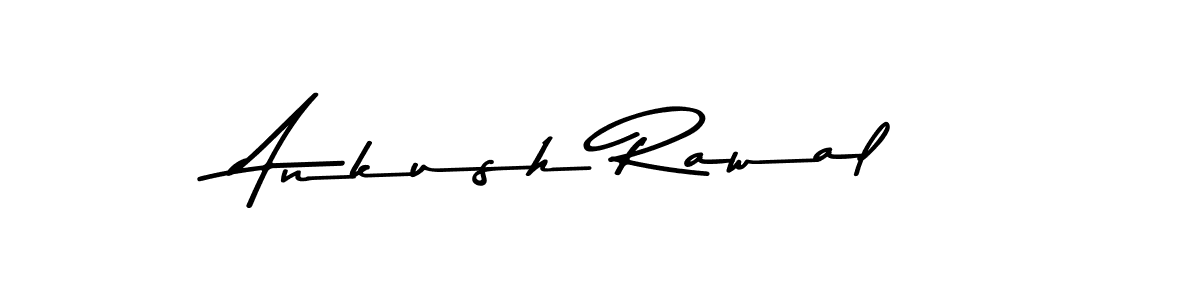 How to make Ankush Rawal name signature. Use Asem Kandis PERSONAL USE style for creating short signs online. This is the latest handwritten sign. Ankush Rawal signature style 9 images and pictures png