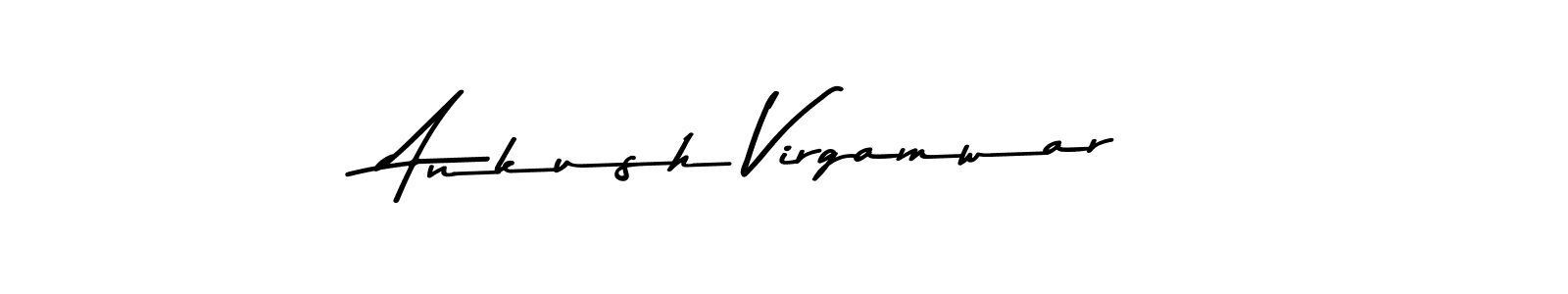 How to make Ankush Virgamwar name signature. Use Asem Kandis PERSONAL USE style for creating short signs online. This is the latest handwritten sign. Ankush Virgamwar signature style 9 images and pictures png