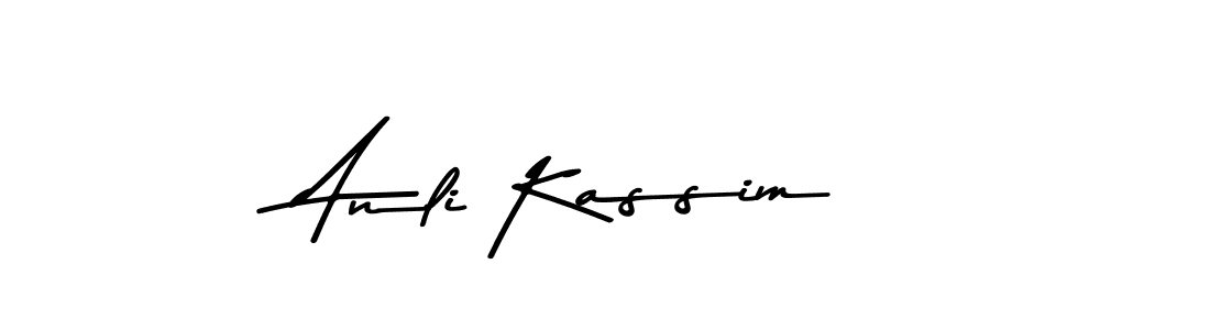 You should practise on your own different ways (Asem Kandis PERSONAL USE) to write your name (Anli Kassim) in signature. don't let someone else do it for you. Anli Kassim signature style 9 images and pictures png