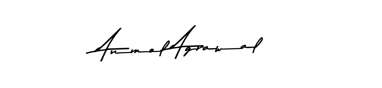 Create a beautiful signature design for name Anmol Agrawal. With this signature (Asem Kandis PERSONAL USE) fonts, you can make a handwritten signature for free. Anmol Agrawal signature style 9 images and pictures png