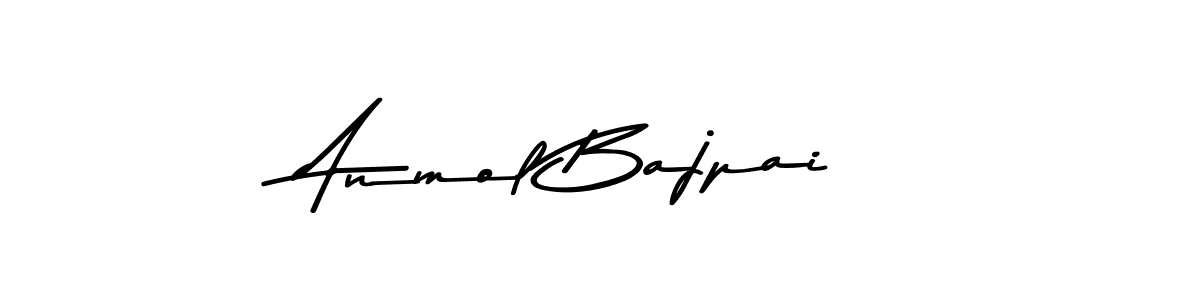 How to make Anmol Bajpai name signature. Use Asem Kandis PERSONAL USE style for creating short signs online. This is the latest handwritten sign. Anmol Bajpai signature style 9 images and pictures png