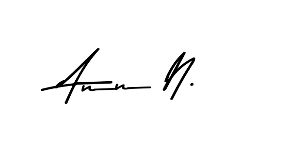 How to make Ann N. name signature. Use Asem Kandis PERSONAL USE style for creating short signs online. This is the latest handwritten sign. Ann N. signature style 9 images and pictures png