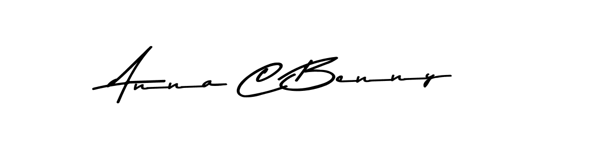 This is the best signature style for the Anna C Benny name. Also you like these signature font (Asem Kandis PERSONAL USE). Mix name signature. Anna C Benny signature style 9 images and pictures png