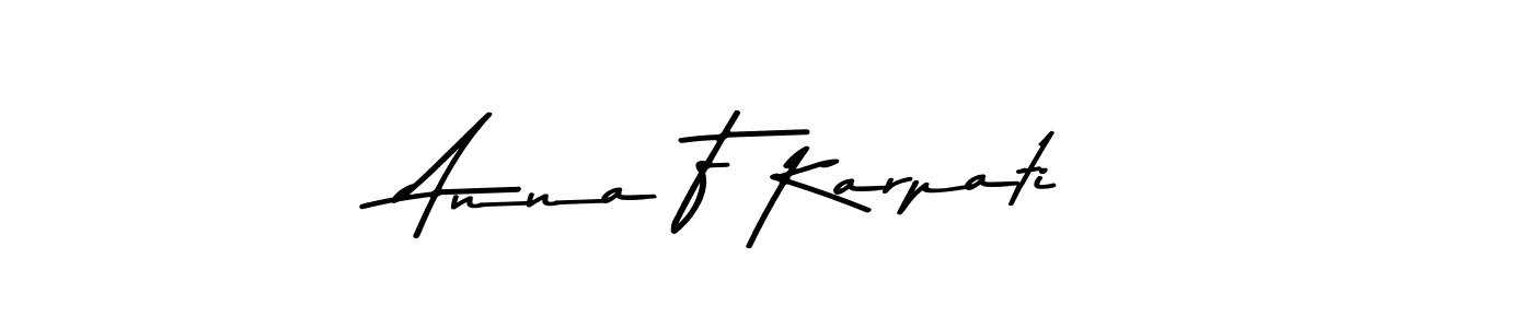 It looks lik you need a new signature style for name Anna F Karpati. Design unique handwritten (Asem Kandis PERSONAL USE) signature with our free signature maker in just a few clicks. Anna F Karpati signature style 9 images and pictures png