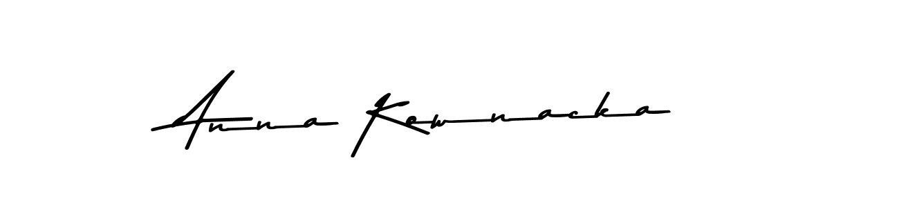 Asem Kandis PERSONAL USE is a professional signature style that is perfect for those who want to add a touch of class to their signature. It is also a great choice for those who want to make their signature more unique. Get Anna Kownacka name to fancy signature for free. Anna Kownacka signature style 9 images and pictures png