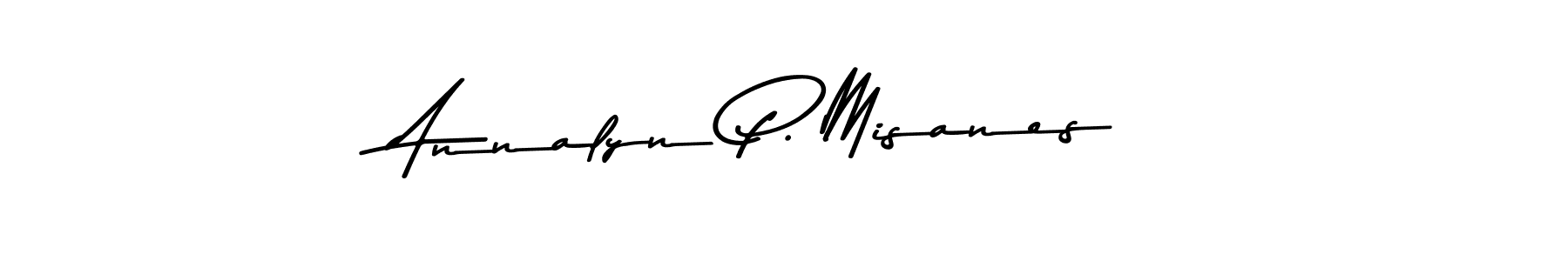 Create a beautiful signature design for name Annalyn P. Misanes. With this signature (Asem Kandis PERSONAL USE) fonts, you can make a handwritten signature for free. Annalyn P. Misanes signature style 9 images and pictures png
