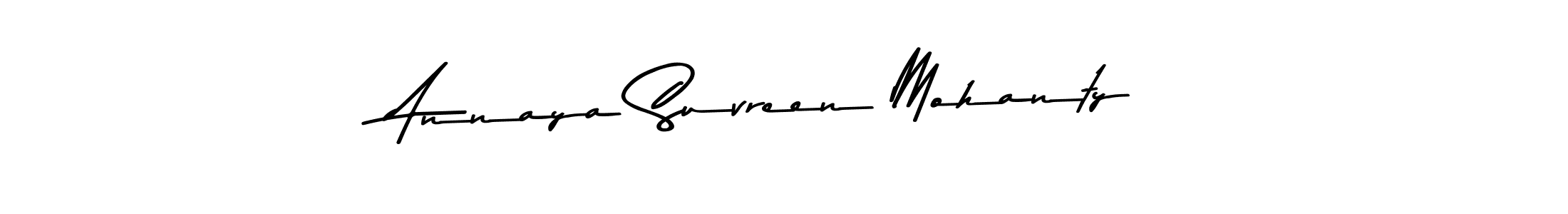 Create a beautiful signature design for name Annaya Suvreen Mohanty. With this signature (Asem Kandis PERSONAL USE) fonts, you can make a handwritten signature for free. Annaya Suvreen Mohanty signature style 9 images and pictures png