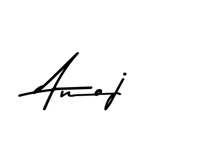 How to make Anoj name signature. Use Asem Kandis PERSONAL USE style for creating short signs online. This is the latest handwritten sign. Anoj signature style 9 images and pictures png