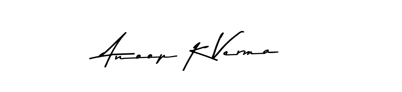 Use a signature maker to create a handwritten signature online. With this signature software, you can design (Asem Kandis PERSONAL USE) your own signature for name Anoop K Verma. Anoop K Verma signature style 9 images and pictures png