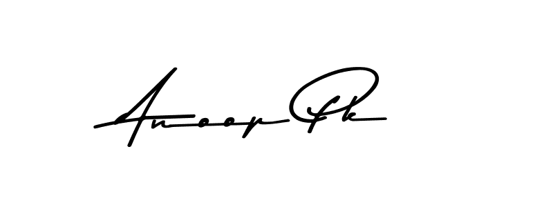 Make a beautiful signature design for name Anoop Pk. With this signature (Asem Kandis PERSONAL USE) style, you can create a handwritten signature for free. Anoop Pk signature style 9 images and pictures png