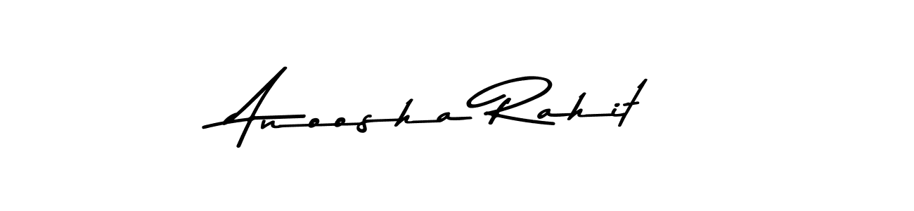This is the best signature style for the Anoosha Rahit name. Also you like these signature font (Asem Kandis PERSONAL USE). Mix name signature. Anoosha Rahit signature style 9 images and pictures png