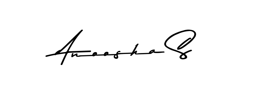 Make a short Anoosha S signature style. Manage your documents anywhere anytime using Asem Kandis PERSONAL USE. Create and add eSignatures, submit forms, share and send files easily. Anoosha S signature style 9 images and pictures png