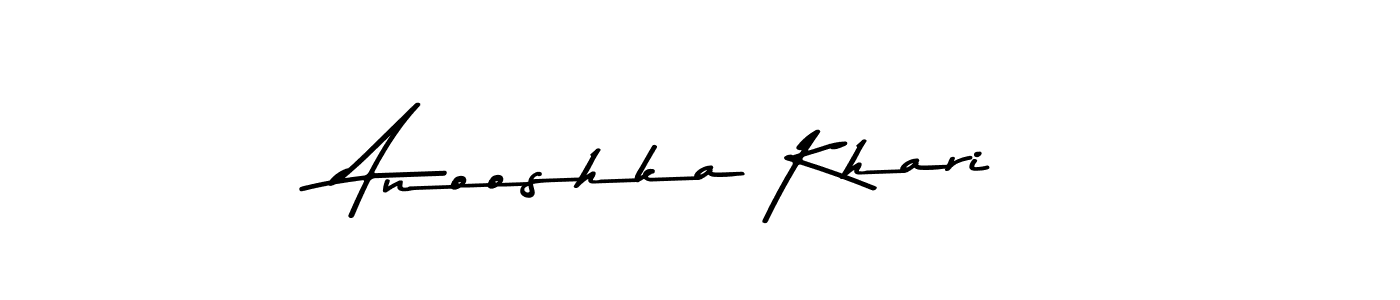 Make a beautiful signature design for name Anooshka Khari. With this signature (Asem Kandis PERSONAL USE) style, you can create a handwritten signature for free. Anooshka Khari signature style 9 images and pictures png