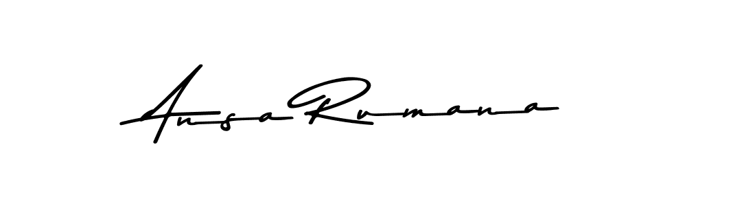 Design your own signature with our free online signature maker. With this signature software, you can create a handwritten (Asem Kandis PERSONAL USE) signature for name Ansa Rumana. Ansa Rumana signature style 9 images and pictures png