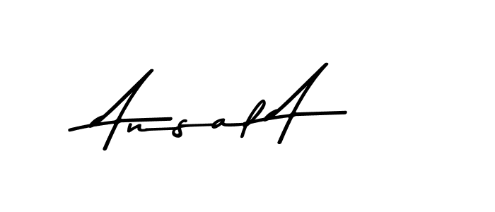 Also You can easily find your signature by using the search form. We will create Ansal A name handwritten signature images for you free of cost using Asem Kandis PERSONAL USE sign style. Ansal A signature style 9 images and pictures png