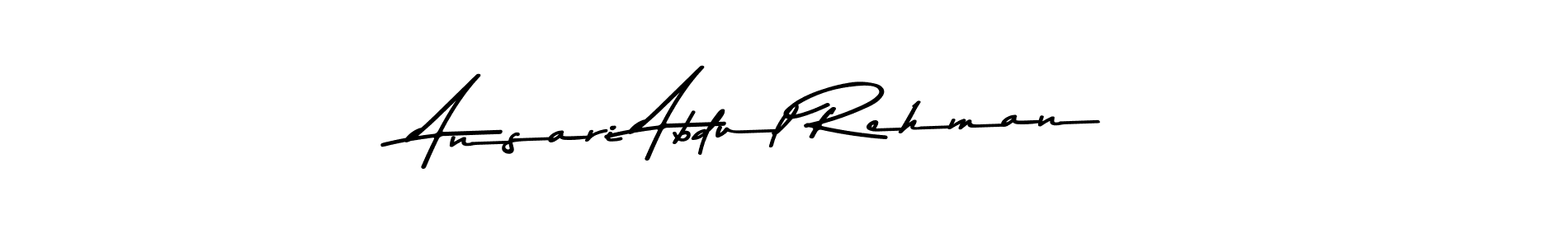 Create a beautiful signature design for name Ansari Abdul Rehman. With this signature (Asem Kandis PERSONAL USE) fonts, you can make a handwritten signature for free. Ansari Abdul Rehman signature style 9 images and pictures png