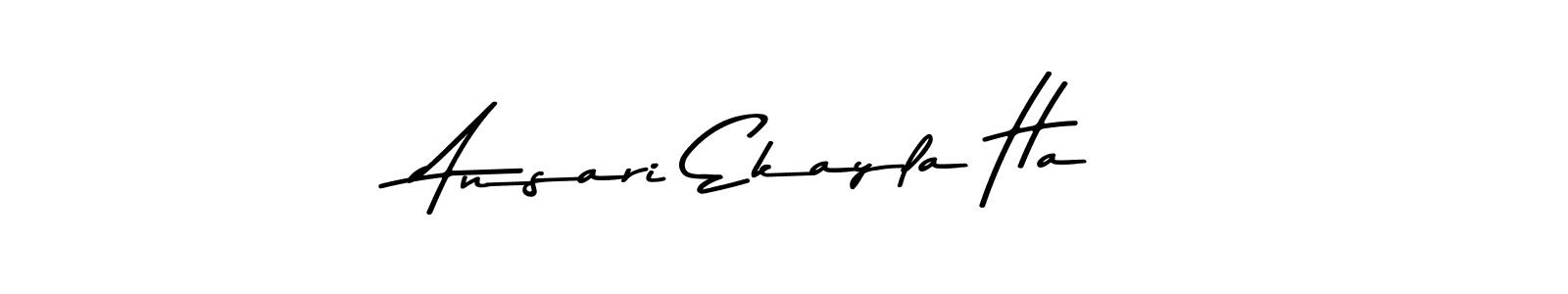 Make a beautiful signature design for name Ansari Ekayla Ha. Use this online signature maker to create a handwritten signature for free. Ansari Ekayla Ha signature style 9 images and pictures png
