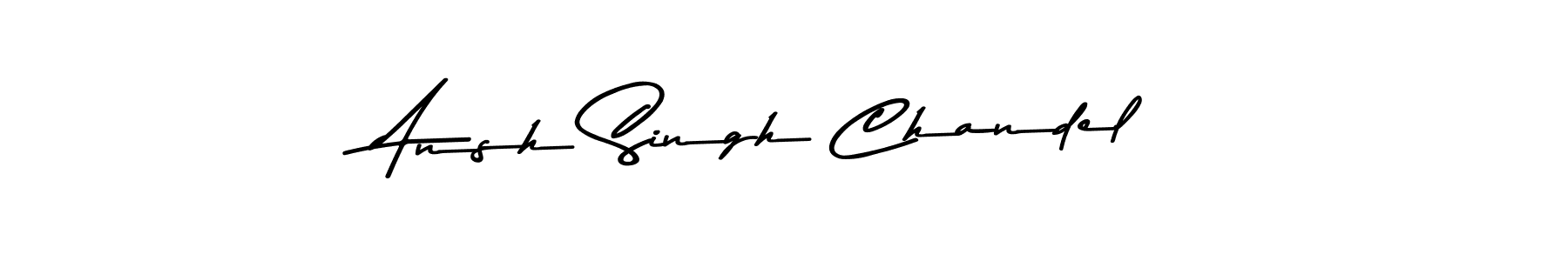 How to make Ansh Singh Chandel name signature. Use Asem Kandis PERSONAL USE style for creating short signs online. This is the latest handwritten sign. Ansh Singh Chandel signature style 9 images and pictures png
