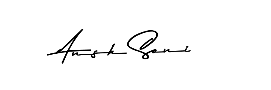 Use a signature maker to create a handwritten signature online. With this signature software, you can design (Asem Kandis PERSONAL USE) your own signature for name Ansh Soni. Ansh Soni signature style 9 images and pictures png