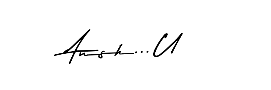 Use a signature maker to create a handwritten signature online. With this signature software, you can design (Asem Kandis PERSONAL USE) your own signature for name Ansh... U. Ansh... U signature style 9 images and pictures png