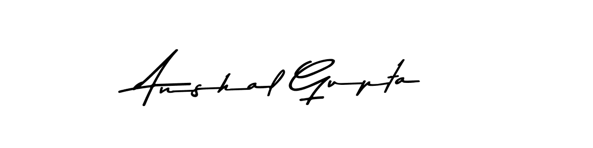 Design your own signature with our free online signature maker. With this signature software, you can create a handwritten (Asem Kandis PERSONAL USE) signature for name Anshal Gupta. Anshal Gupta signature style 9 images and pictures png