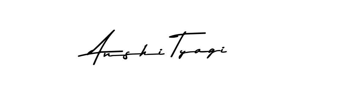 Create a beautiful signature design for name Anshi Tyagi. With this signature (Asem Kandis PERSONAL USE) fonts, you can make a handwritten signature for free. Anshi Tyagi signature style 9 images and pictures png