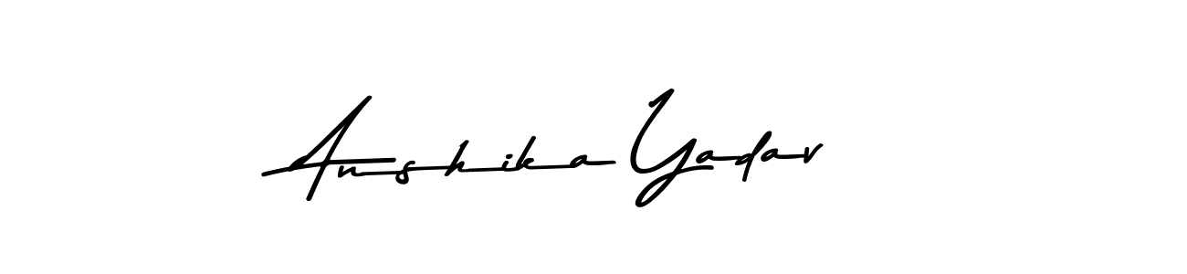 Create a beautiful signature design for name Anshika Yadav. With this signature (Asem Kandis PERSONAL USE) fonts, you can make a handwritten signature for free. Anshika Yadav signature style 9 images and pictures png