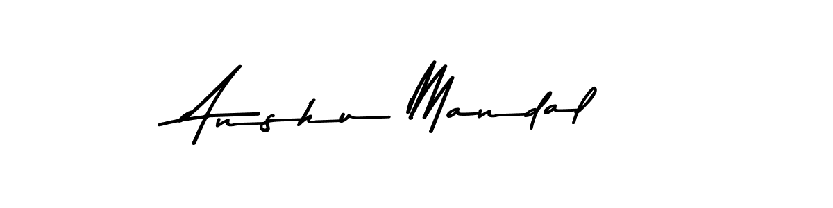 How to make Anshu Mandal name signature. Use Asem Kandis PERSONAL USE style for creating short signs online. This is the latest handwritten sign. Anshu Mandal signature style 9 images and pictures png