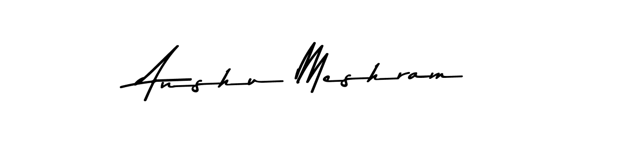 Create a beautiful signature design for name Anshu Meshram. With this signature (Asem Kandis PERSONAL USE) fonts, you can make a handwritten signature for free. Anshu Meshram signature style 9 images and pictures png