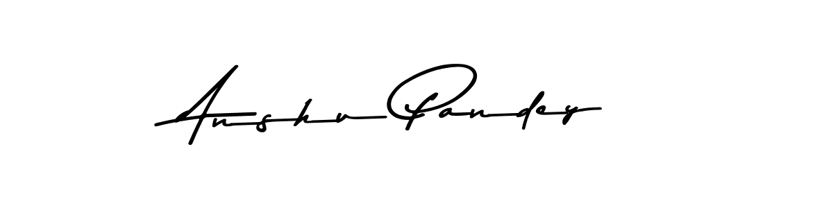 Make a beautiful signature design for name Anshu Pandey. With this signature (Asem Kandis PERSONAL USE) style, you can create a handwritten signature for free. Anshu Pandey signature style 9 images and pictures png