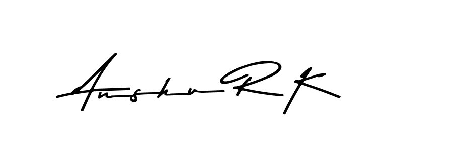 The best way (Asem Kandis PERSONAL USE) to make a short signature is to pick only two or three words in your name. The name Anshu R K include a total of six letters. For converting this name. Anshu R K signature style 9 images and pictures png