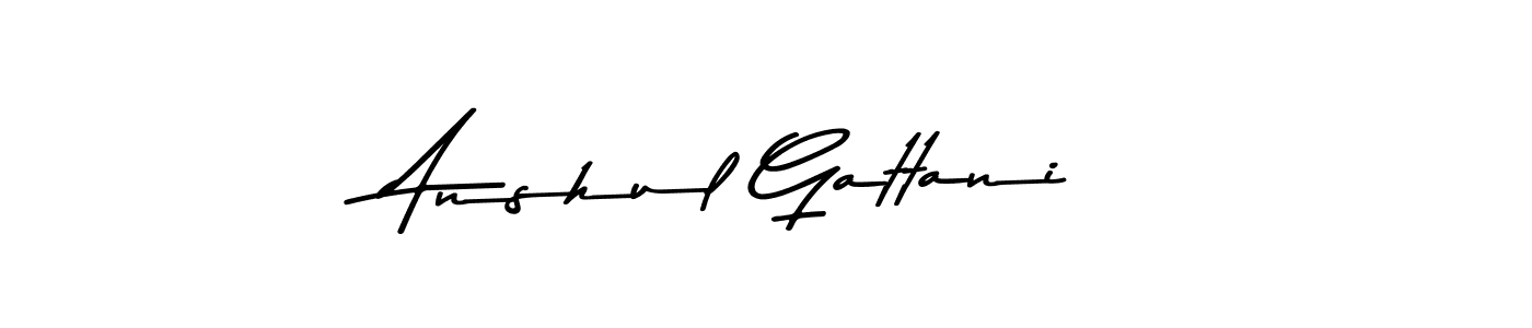 Create a beautiful signature design for name Anshul Gattani. With this signature (Asem Kandis PERSONAL USE) fonts, you can make a handwritten signature for free. Anshul Gattani signature style 9 images and pictures png