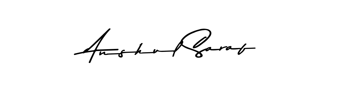 Make a beautiful signature design for name Anshul Saraf. With this signature (Asem Kandis PERSONAL USE) style, you can create a handwritten signature for free. Anshul Saraf signature style 9 images and pictures png