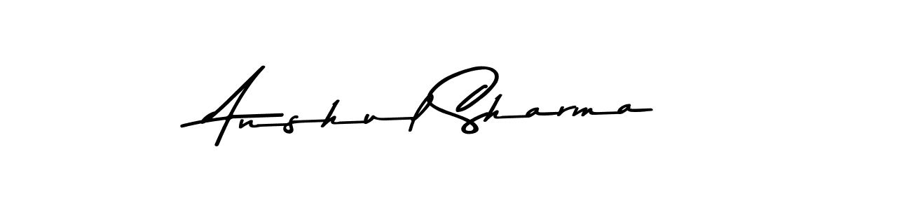 How to make Anshul Sharma name signature. Use Asem Kandis PERSONAL USE style for creating short signs online. This is the latest handwritten sign. Anshul Sharma signature style 9 images and pictures png