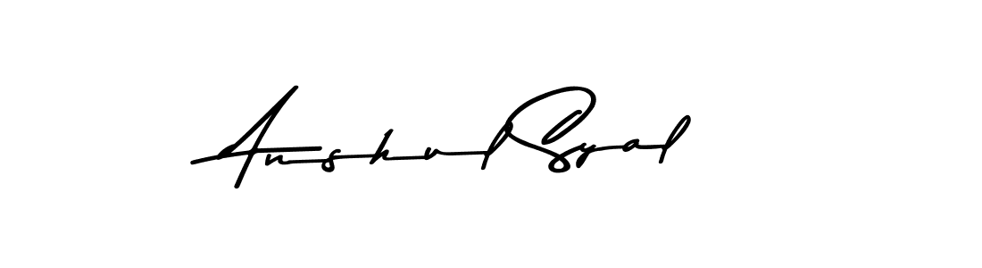 Design your own signature with our free online signature maker. With this signature software, you can create a handwritten (Asem Kandis PERSONAL USE) signature for name Anshul Syal. Anshul Syal signature style 9 images and pictures png