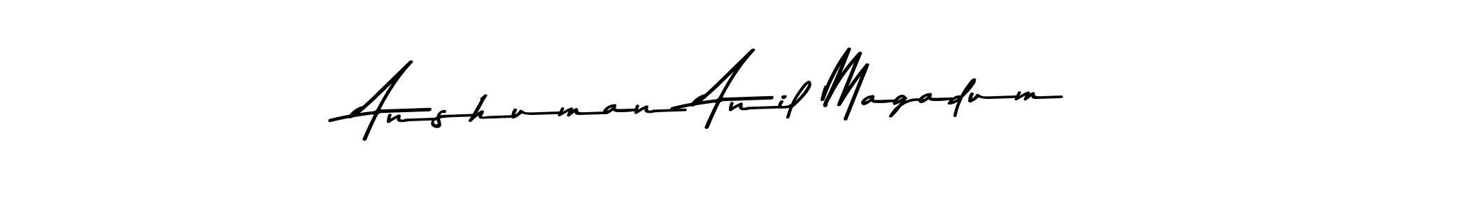 if you are searching for the best signature style for your name Anshuman Anil Magadum. so please give up your signature search. here we have designed multiple signature styles  using Asem Kandis PERSONAL USE. Anshuman Anil Magadum signature style 9 images and pictures png