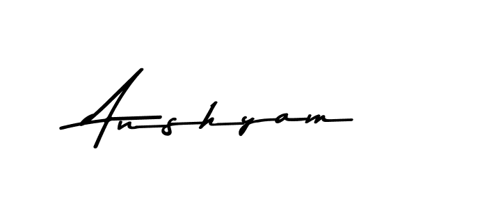 Create a beautiful signature design for name Anshyam. With this signature (Asem Kandis PERSONAL USE) fonts, you can make a handwritten signature for free. Anshyam signature style 9 images and pictures png