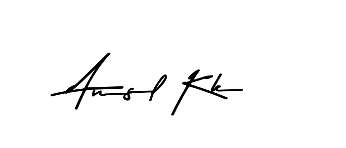 Create a beautiful signature design for name Ansl Kk. With this signature (Asem Kandis PERSONAL USE) fonts, you can make a handwritten signature for free. Ansl Kk signature style 9 images and pictures png