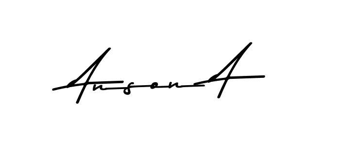 Make a beautiful signature design for name Anson A. With this signature (Asem Kandis PERSONAL USE) style, you can create a handwritten signature for free. Anson A signature style 9 images and pictures png