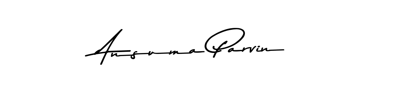 How to make Ansuma Parvin name signature. Use Asem Kandis PERSONAL USE style for creating short signs online. This is the latest handwritten sign. Ansuma Parvin signature style 9 images and pictures png