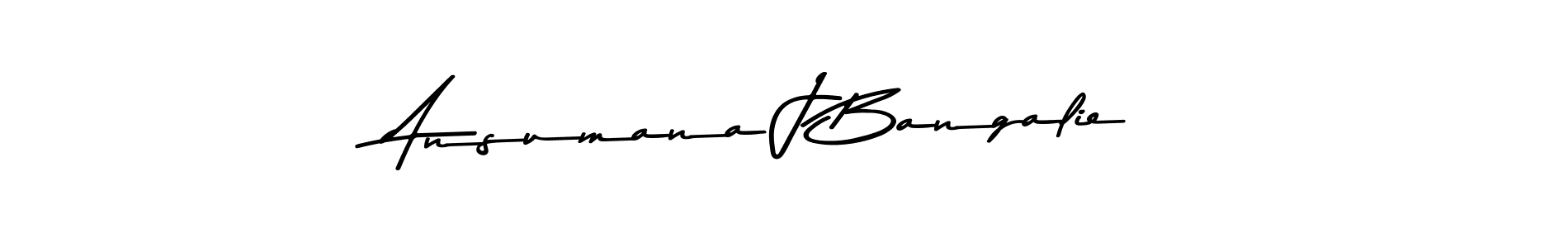 Make a beautiful signature design for name Ansumana J Bangalie. With this signature (Asem Kandis PERSONAL USE) style, you can create a handwritten signature for free. Ansumana J Bangalie signature style 9 images and pictures png