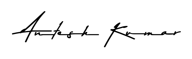 The Asem Kandis PERSONAL USE font transforms the name Antesh Kumar into an executive sign with sharp precision and distinguished character. Antesh Kumar signature style 9 images and pictures png