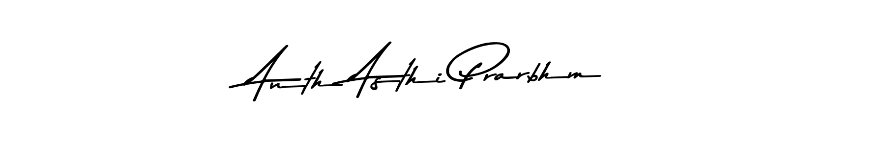 Use a signature maker to create a handwritten signature online. With this signature software, you can design (Asem Kandis PERSONAL USE) your own signature for name Anth Asthi Prarbhm. Anth Asthi Prarbhm signature style 9 images and pictures png