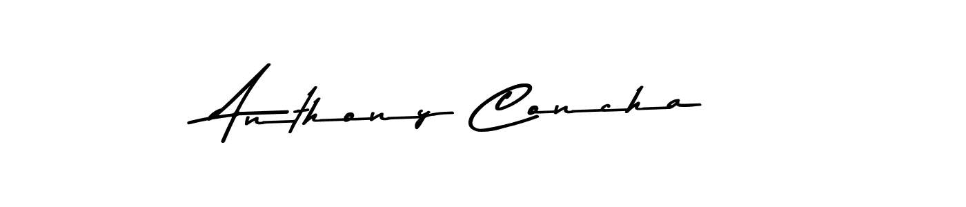 How to make Anthony Concha name signature. Use Asem Kandis PERSONAL USE style for creating short signs online. This is the latest handwritten sign. Anthony Concha signature style 9 images and pictures png