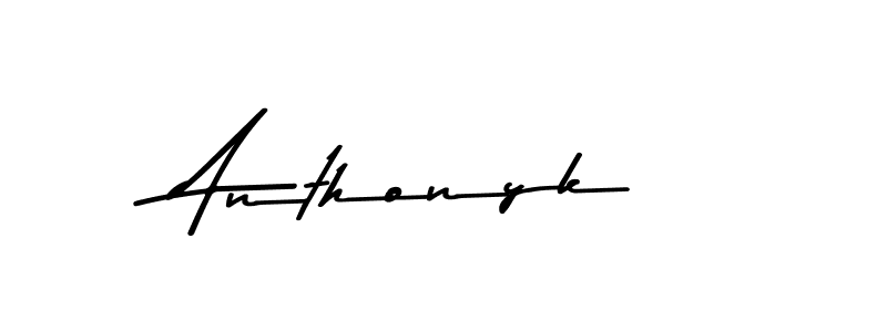 Use a signature maker to create a handwritten signature online. With this signature software, you can design (Asem Kandis PERSONAL USE) your own signature for name Anthonyk. Anthonyk signature style 9 images and pictures png