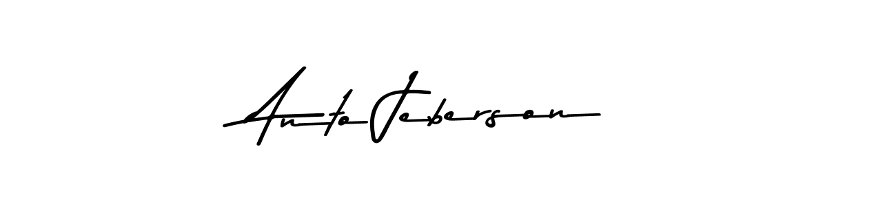 Anto Jeberson stylish signature style. Best Handwritten Sign (Asem Kandis PERSONAL USE) for my name. Handwritten Signature Collection Ideas for my name Anto Jeberson. Anto Jeberson signature style 9 images and pictures png